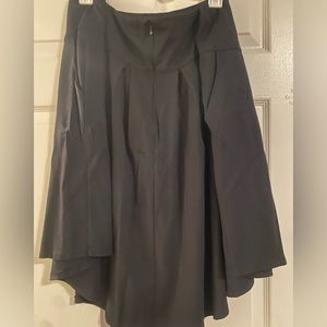Black Cato skater skirt with high-Low detailing